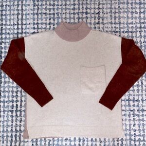 Madewell Colorblock Mock Turtleneck Sweater Size XXS